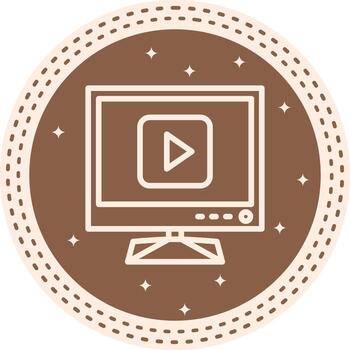 Tv Play button Abstract User Interface Shape vector