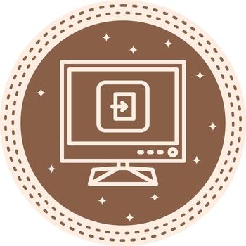 Tv Exit Distinct Visual Symbol Form vector