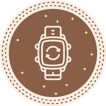 Smart Watch Recycle Minimal Web Graphic Form vector