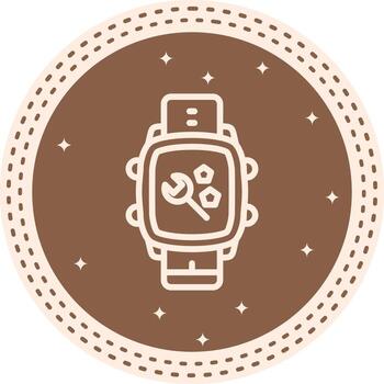 Smart Watch Maintenance Concise UI Layout vector