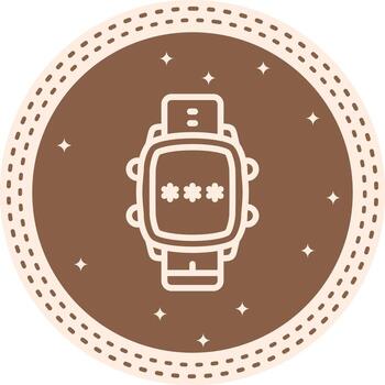 inteligente reloj alfiler código compacto móvil gráfico elemento vector