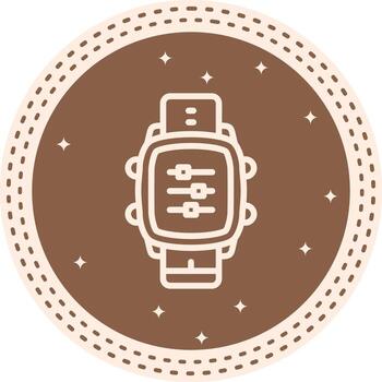 Smart Watch Controls Consistent Web Graphic Style vector