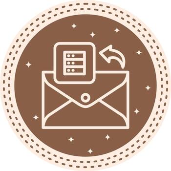 correo electrónico base de datos equilibrado plano símbolo vector