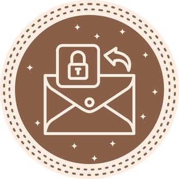 Email Lock Stylized Modern Design Feature vector