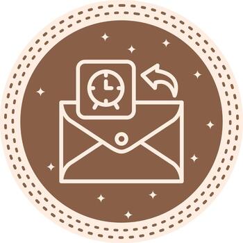 Email Clock Innovative Visual Design Asset vector