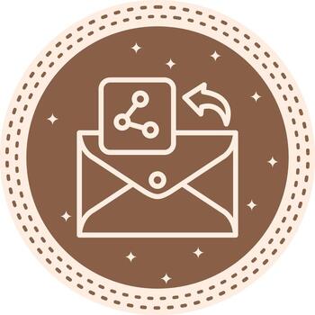 correo electrónico compartir resumen moderno gráfico objeto vector