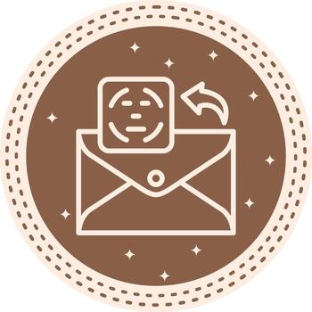 correo electrónico cara carné de identidad agudo mínimo gráfico vector