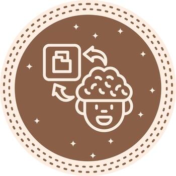 cerebro carpeta dinámica plano gráfico forma vector