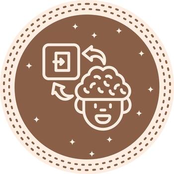 Brain Exit Streamlined Visual Design Layout vector