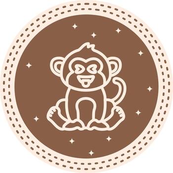 Monkey Tongue Compact UI Graphic Sketch vector