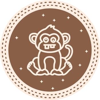 Ugly Monkey Minimal Clean Graphic Object vector