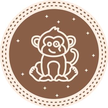 Monocle Monkey Sharp Minimal Graphic vector