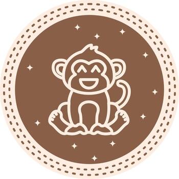 Monkey Haha Abstract Modern Graphic Object vector