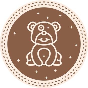Zany Bear Balanced Digital Design Feature vector