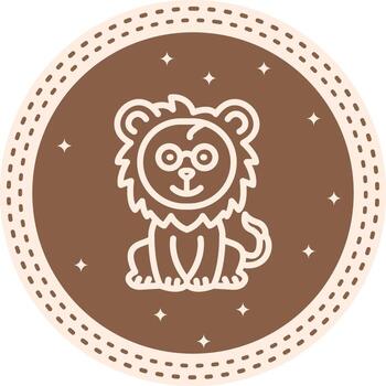Lion Nerd Minimal Web Graphic Form vector