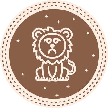 león haciendo pucheros elegante visual diseño forma vector