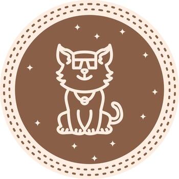 Cool Cat Minimal Web Graphic Form vector