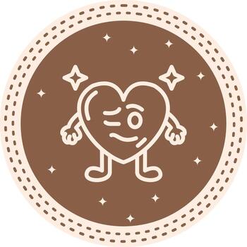 Woozy Heart Functional UI Graphic Element vector