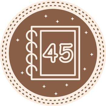 Math Forty Five High Resolution Design Sketch vector