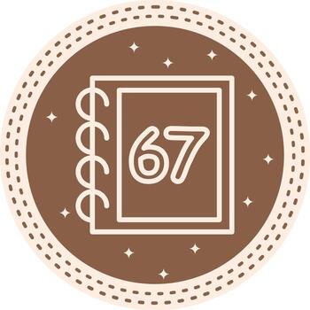 matemáticas sesenta Siete resumen moderno gráfico objeto vector