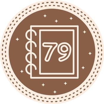 matemáticas setenta nueve claro moderno diseño objeto vector