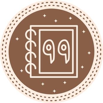 Urdu Counting Ninty Nine Sharp Line Art Drawing vector