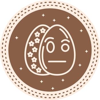 Easter Suspicious Egg Functional UI Graphic Element vector