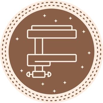 Bench Vise Minimal Web Graphic Form vector