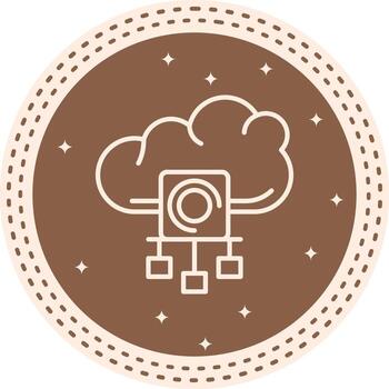Cloud Sync Consistent Web Graphic Style vector