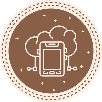 Virtual Cloud Compact UI Graphic Sketch vector