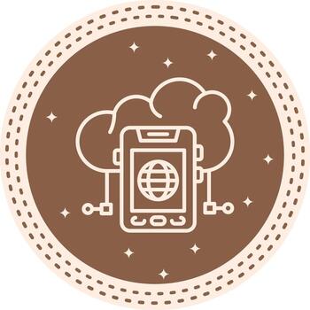 Cloud Application Compact UI Graphic Sketch vector