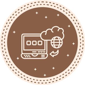 Cloud Computing Platform Abstract User Interface Shape vector