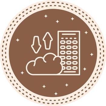 nube migración estilizado moderno diseño característica vector