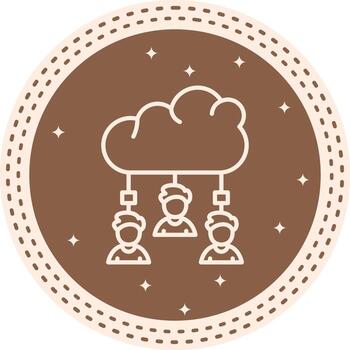 Cloud Provider Utility Oriented Graphic Symbol vector