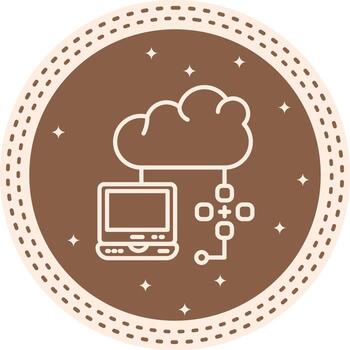 Cloud Computing Network Distinctive UX Design Shape vector