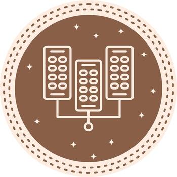 Cloud Redundancy Compact Mobile Graphic Element vector