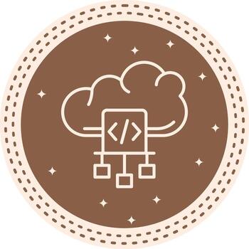 Cloud Deployment Distinctive UX Design Shape vector