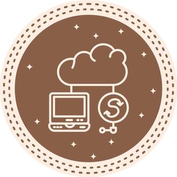 nube devops dinámica plano gráfico forma vector