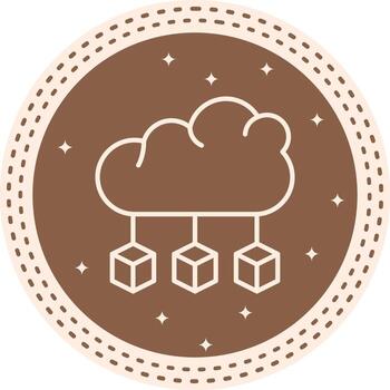 Cloud Microservices Stylish User Interface Asset vector