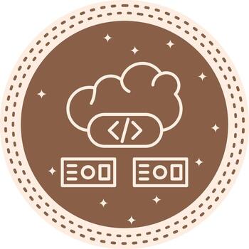 Containers as a Service Consistent Web Graphic Style vector