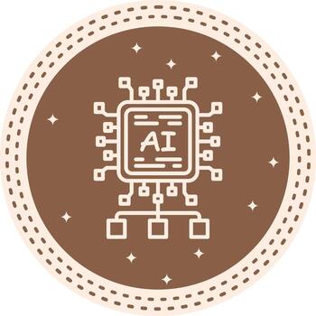 AI Algorithm Strong Flat Graphic Mark vector
