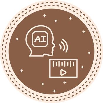 voz asistente núcleo digital diseño característica vector