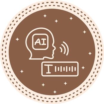 Speech to Text Dynamic Mobile App Graphic vector