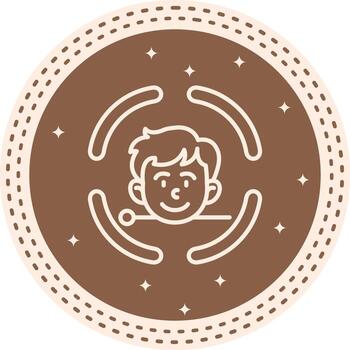 Face Recognition Minimal Web Graphic Form vector