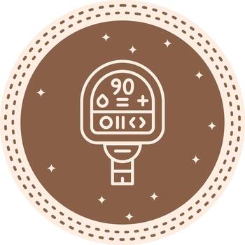 Glucose Meter Minimal Web Graphic Form vector