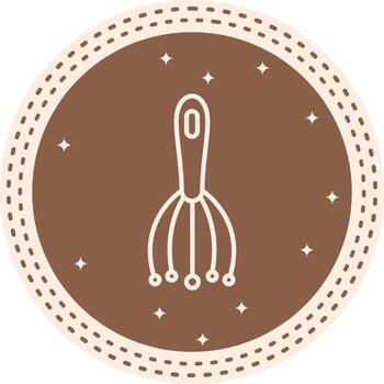 Scalp Massager Stylized Modern Design Feature vector