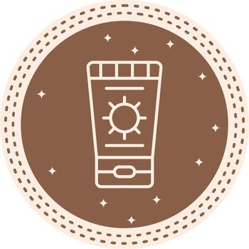 Tanning Lotion Minimal Web Graphic Form vector