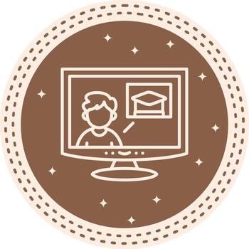 E learning Custom User Interface Graphic vector