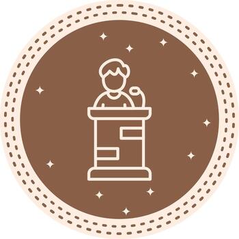 conferencia podio simplificado visual diseño diseño vector