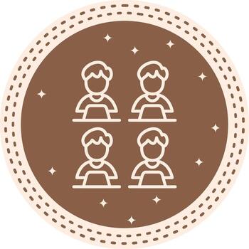 Computer Class Decorative Flat Sketch vector